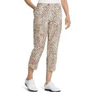 NEW Chico's $79 Zenergy 1.5 Women's Animal Print Golf Capri Crop Pants medium 10